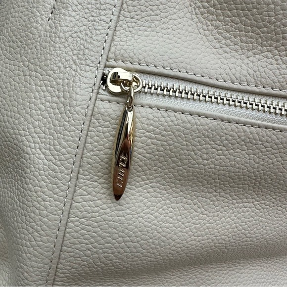 Cluci Leather Purse Womens Shoulder Bag Pebbled Leather White Smooth - Picture 4 of 15